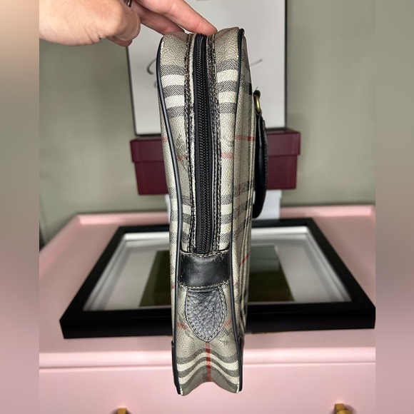 Burberry Nova Check Briefcase - Black, Gray, and Red - Picture 6 of 7